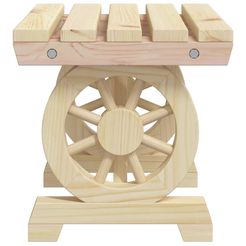 Juego de muebles de jardín 3 piezas madera maciza de abeto