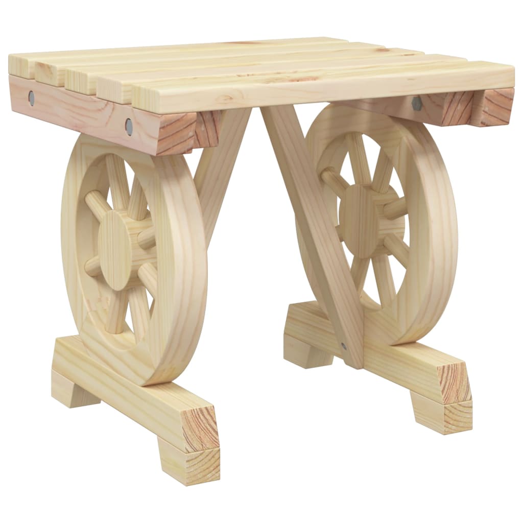 Juego de muebles de jardín 3 piezas madera maciza de abeto