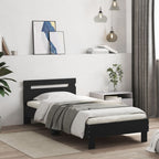 Cama con cabecero madera de ingeniería blanca 90x190 cm