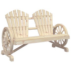 Sillón de jardín Adirondack doble madera maciza de abeto
