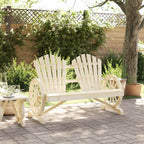 Sillón de jardín Adirondack doble madera maciza de abeto