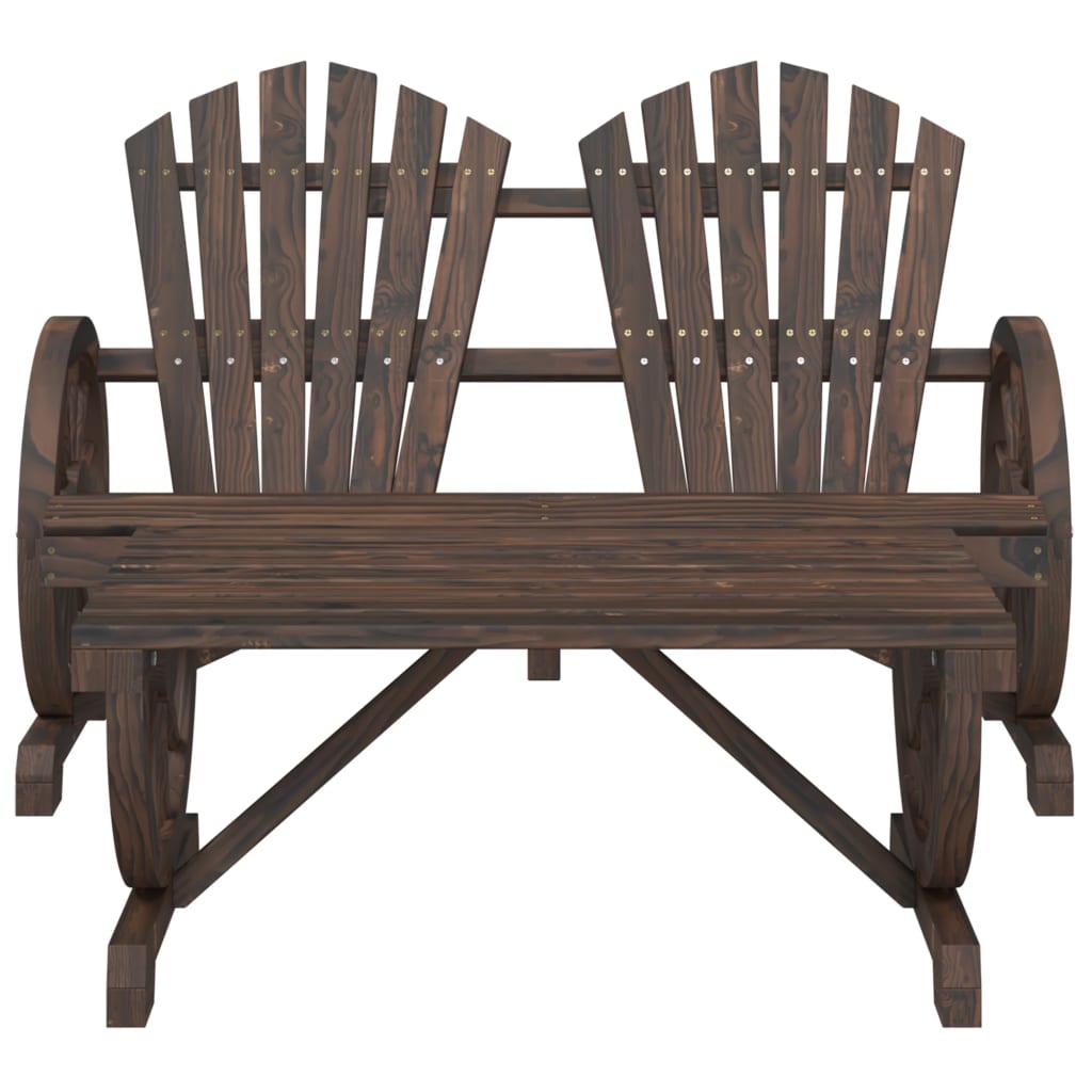 Juego de muebles de jardín 2 piezas madera maciza de abeto