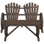 Juego de muebles de jardín 2 piezas madera maciza de abeto