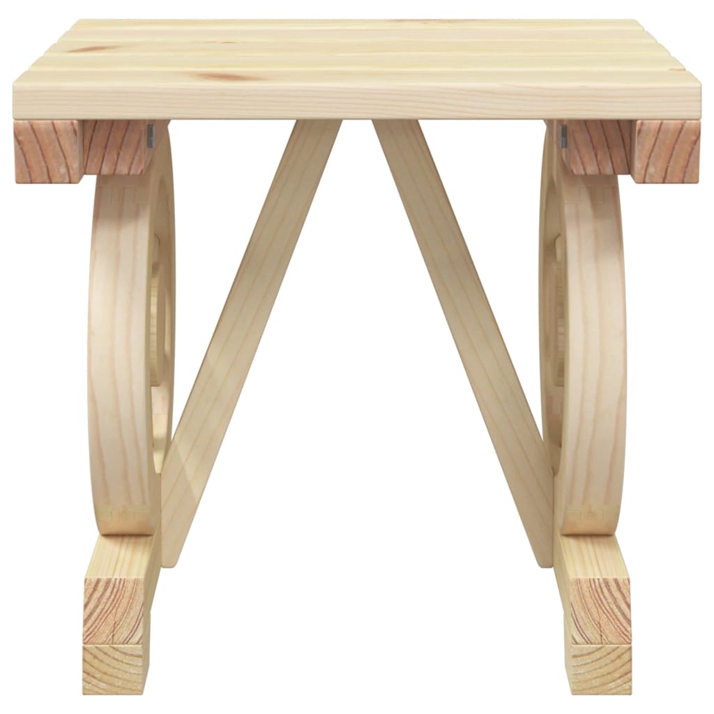 Reposapiés de jardín madera maciza de abeto 40x36,5x38,5 cm