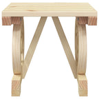 Reposapiés de jardín madera maciza de abeto 40x36,5x38,5 cm