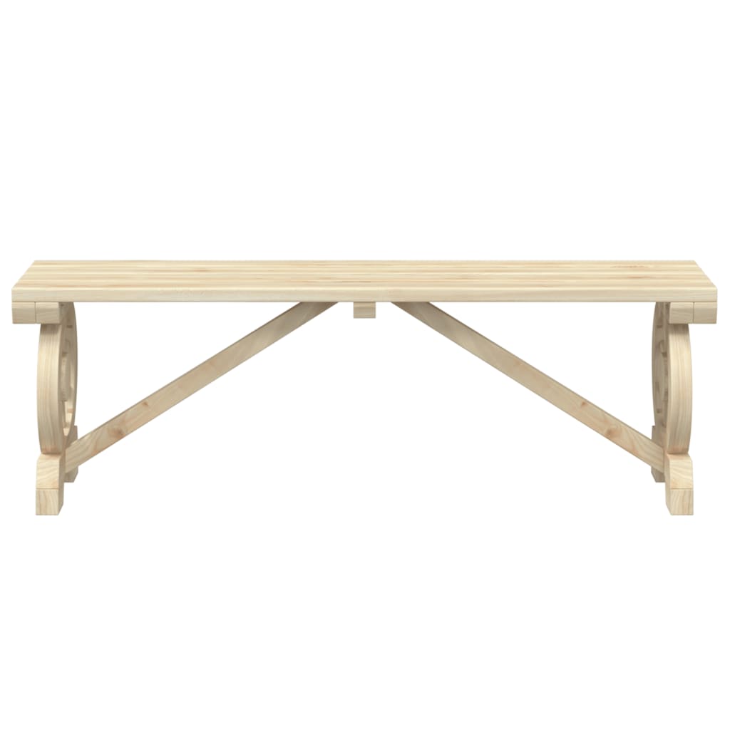 Banco de jardín madera maciza abeto 115 cm