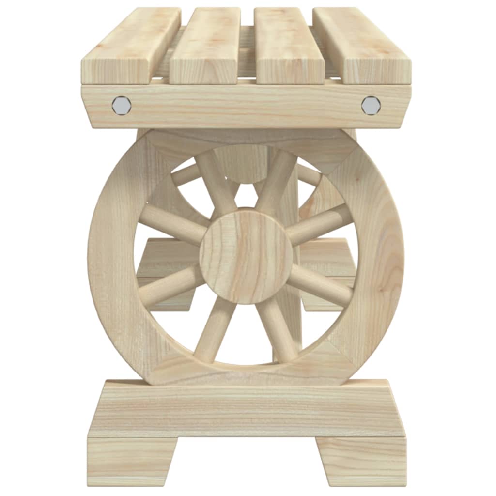 Banco de jardín madera maciza abeto 115 cm