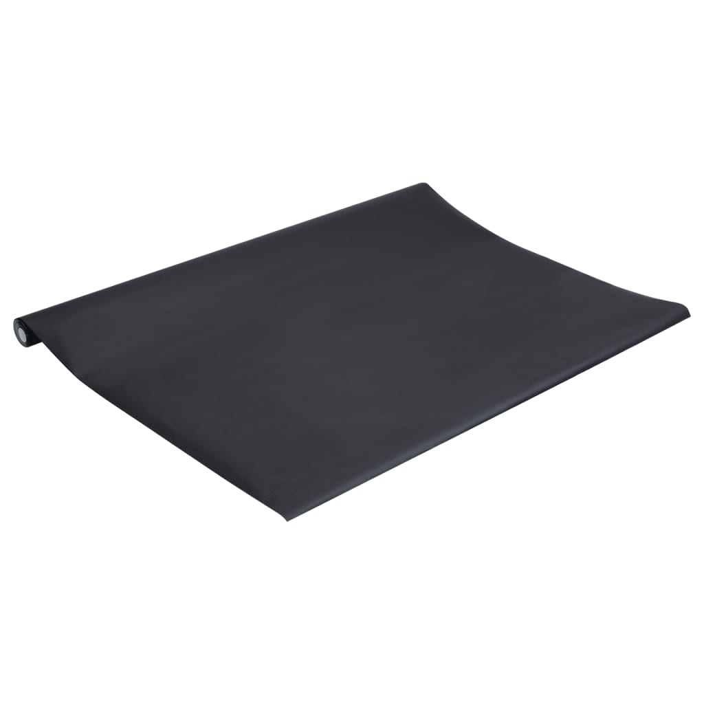 Adhesivo para muebles autoadhesivo negro mate 90x500 cm PVC