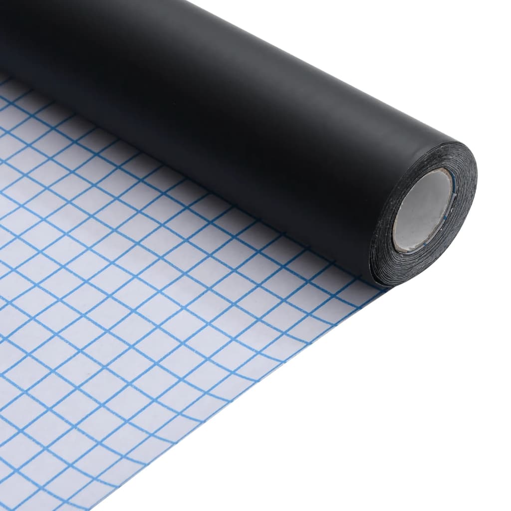 Adhesivo para muebles autoadhesivo negro mate 90x500 cm PVC