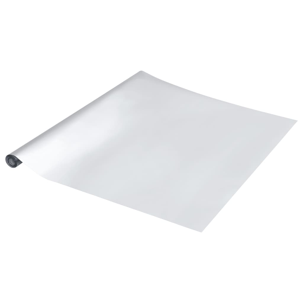 Pegatina de mueble autoadhesiva PET plateado 90x500 cm