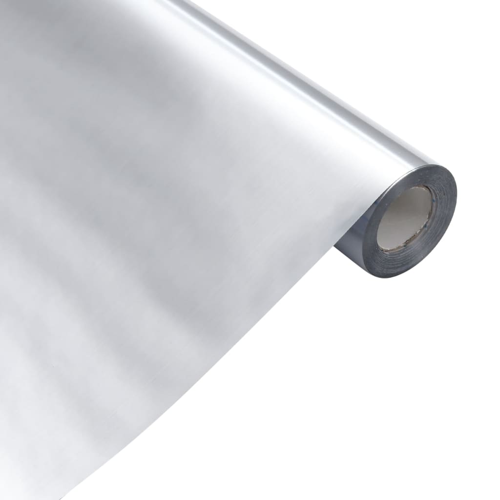 Pegatina de mueble autoadhesiva PET plateado 90x500 cm