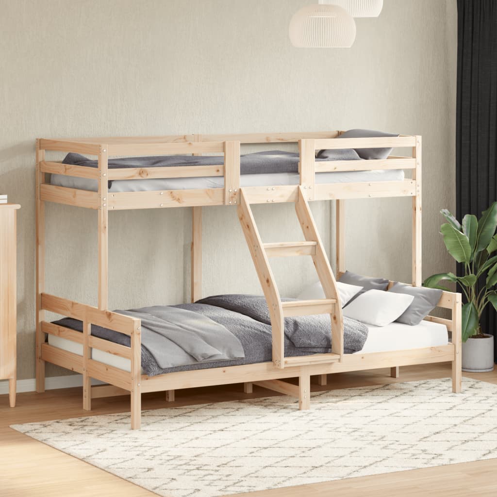 Cama con techo madera maciza de pino blanco 80x200 cm