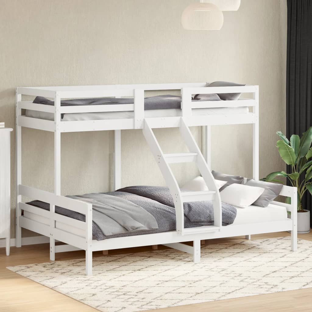 Cama con techo madera maciza de pino blanco 80x200 cm