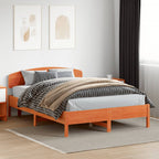 Cama sin colchón madera maciza de pino blanca 180x200 cm