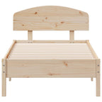 Estructura de cama sin colchón madera maciza pino 75x190 cm