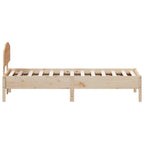 Estructura de cama sin colchón madera maciza pino 75x190 cm