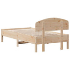 Estructura de cama sin colchón madera maciza pino 75x190 cm