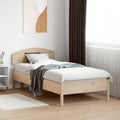 Estructura de cama sin colchón madera maciza pino 75x190 cm