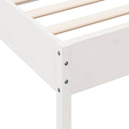 Estructura de cama sin colchón madera maciza blanca 75x190 cm