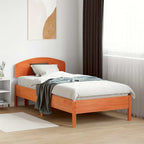 Estructura de cama sin colchón madera maciza de pino 90x200 cm