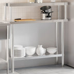 Mesa de trabajo de cocina acero inoxidable 110x30x85 cm