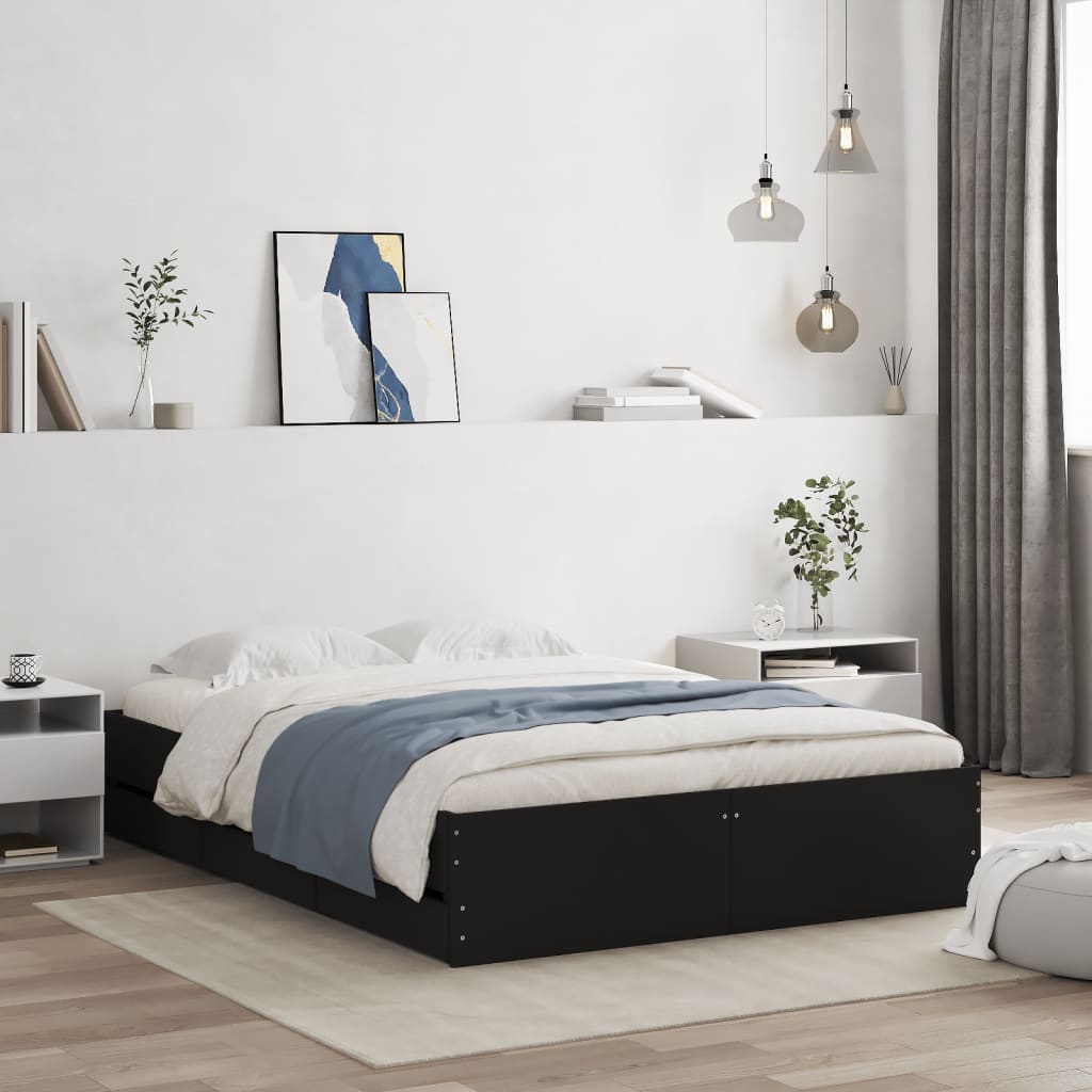 Cama con cajón madera de ingeniería blanca 75x190 cm