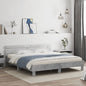 Cama con cabecero madera de ingeniería gris hormigón 150x200 cm