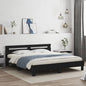 Estrutura de cama com cabeceira em madeira maciça de pinho branco 180x200 cm