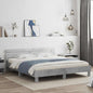 Cama con cabecero madera de ingeniería gris hormigón 120x190 cm
