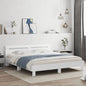Cama sin colchón blanca 180x200 cm madera de ingeniería