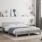 Cama con cabecero madera de ingeniería gris hormigón 150x200 cm