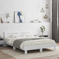 Cama sin colchón blanca 180x200 cm madera de ingeniería