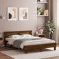 Cama con cabecero madera de ingeniería gris hormigón 120x190 cm