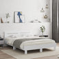 Cama sin colchón blanca 180x200 cm madera de ingeniería