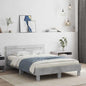 Cama con cabecero madera de ingeniería gris hormigón 120x190 cm