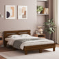 Cama con cabecero madera de ingeniería gris hormigón 120x190 cm