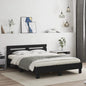 Estrutura de cama com cabeceira em madeira maciça de pinho branco 180x200 cm
