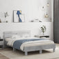 Cama con cabecero madera de ingeniería gris hormigón 120x190 cm