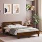 Cama con cabecero madera de ingeniería gris hormigón 120x190 cm