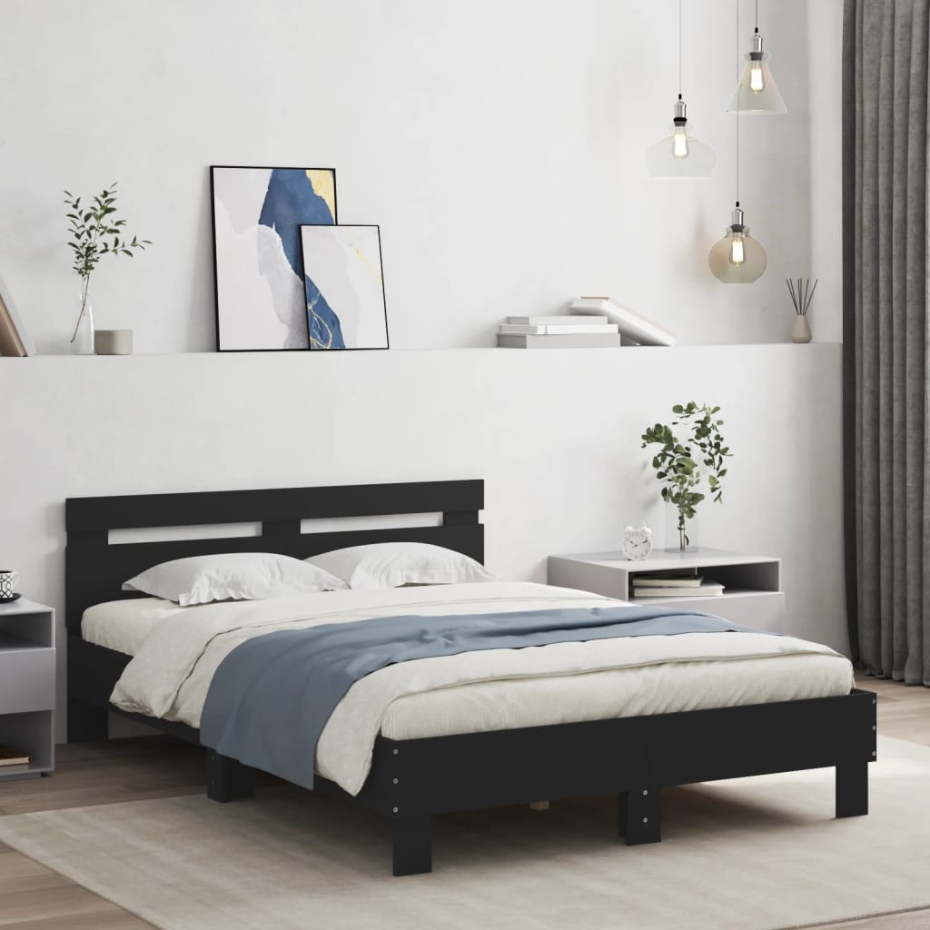 Estructura cama cabecero madera maciza pino blanco 180x200 cm