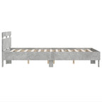 Cama con cabecero madera de ingeniería gris hormigón 120x190 cm