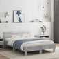 Cama con cabecero madera de ingeniería gris hormigón 120x190 cm