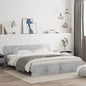 Estrutura de cama com cabeceira em madeira maciça de pinho branco 180x200 cm