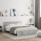 Estrutura de cama com cabeceira em madeira maciça de pinho branco 180x200 cm