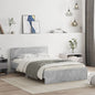 Estrutura de cama com cabeceira em madeira maciça de pinho branco 180x200 cm