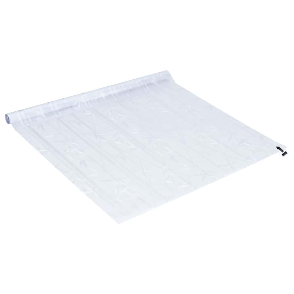 Láminas de ventana esmerilada 2 uds PVC patrón de bambú