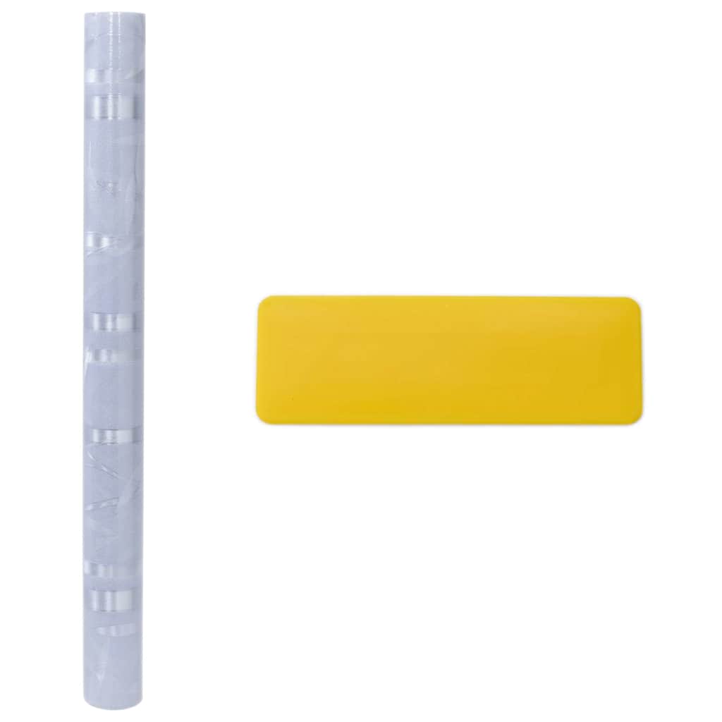 Láminas de ventana esmerilada 2 uds PVC patrón de bambú