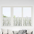 Láminas de ventana esmerilada 2 uds PVC patrón de bambú