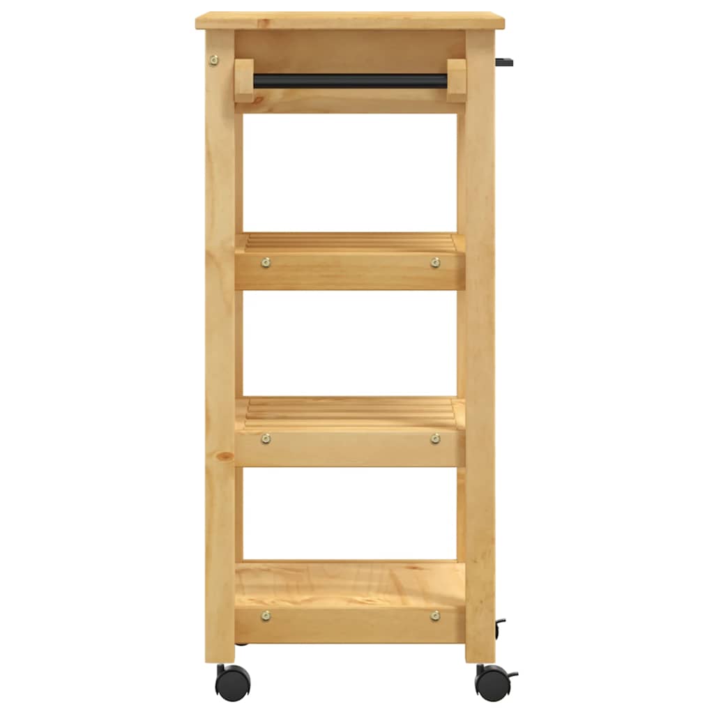 Carrito de cocina MONZA madera maciza de pino 48x40x88,5 cm
