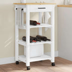 Carrito de cocina madera maciza de acacia 55x55x89 cm